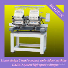 HONG high speed 2 head home using embroidery machine with juki sewing machine function